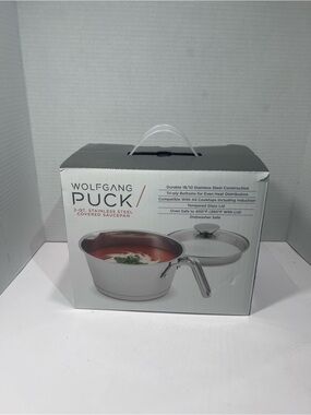 Wolfgang Puck 2-Qt Stainless Steel Covered Saucepan - Silver